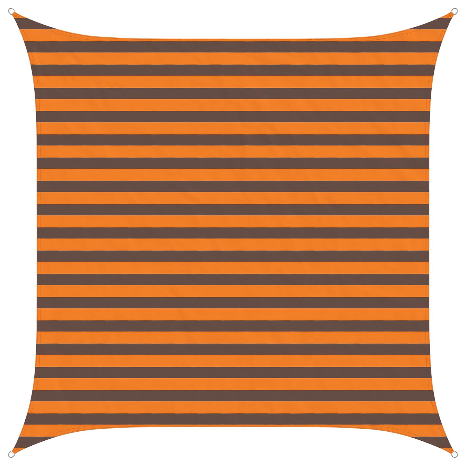 Zonneschaduwzeil Oranje en Bruin 2,5 x 2,5 m