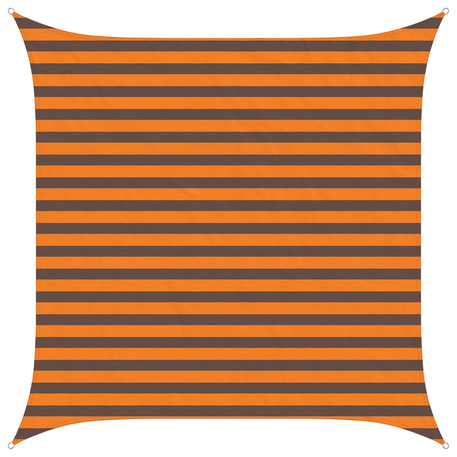 Zonneschaduwzeil Oranje en Bruin 2,5 x 2,5 m