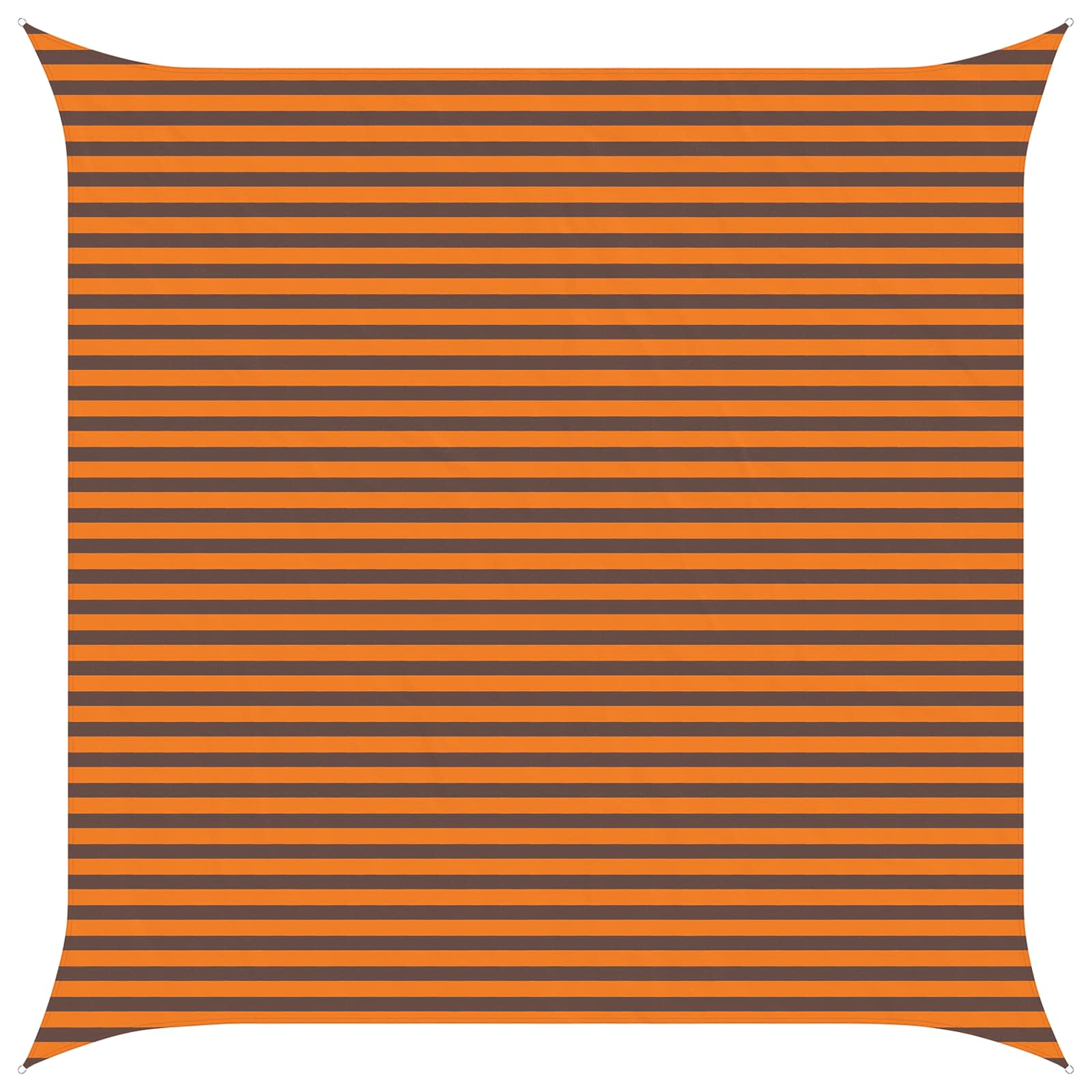 Buiten Zonneschaduwzeil Oranje en Bruin 4,5 x 4,5 m