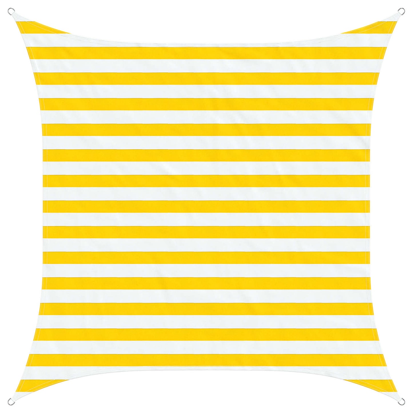 Zonneschaduwzeil Geel en Wit 2 x 2 m 100% Polyester Oxford
