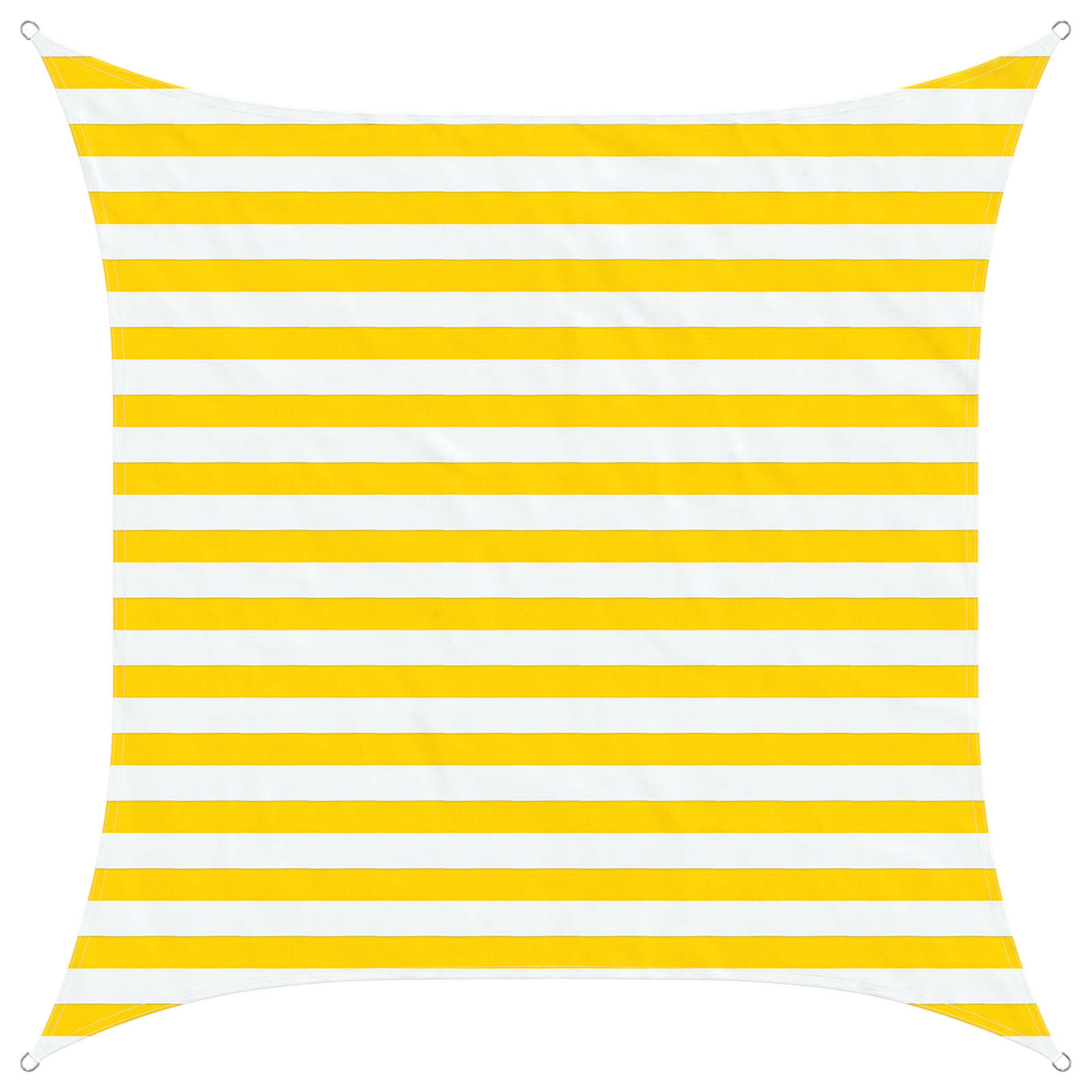 Zonneschaduwzeil Geel en Wit 2 x 2 m 100% Polyester Oxford