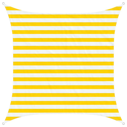 Zonneschaduwzeil Geel en Wit 2 x 2 m 100% Polyester Oxford
