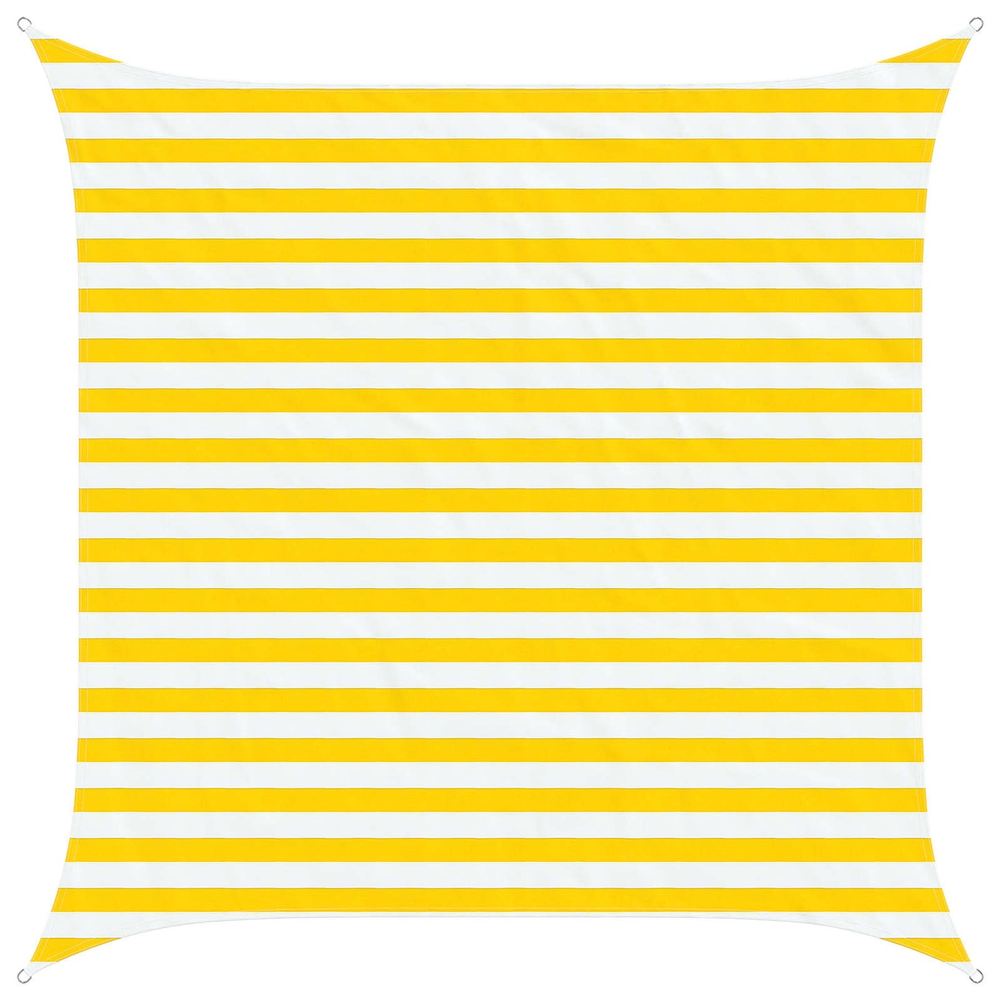Zonneschaduwzeil Geel en Wit 2,5 x 2,5 m 100% Polyester Oxford