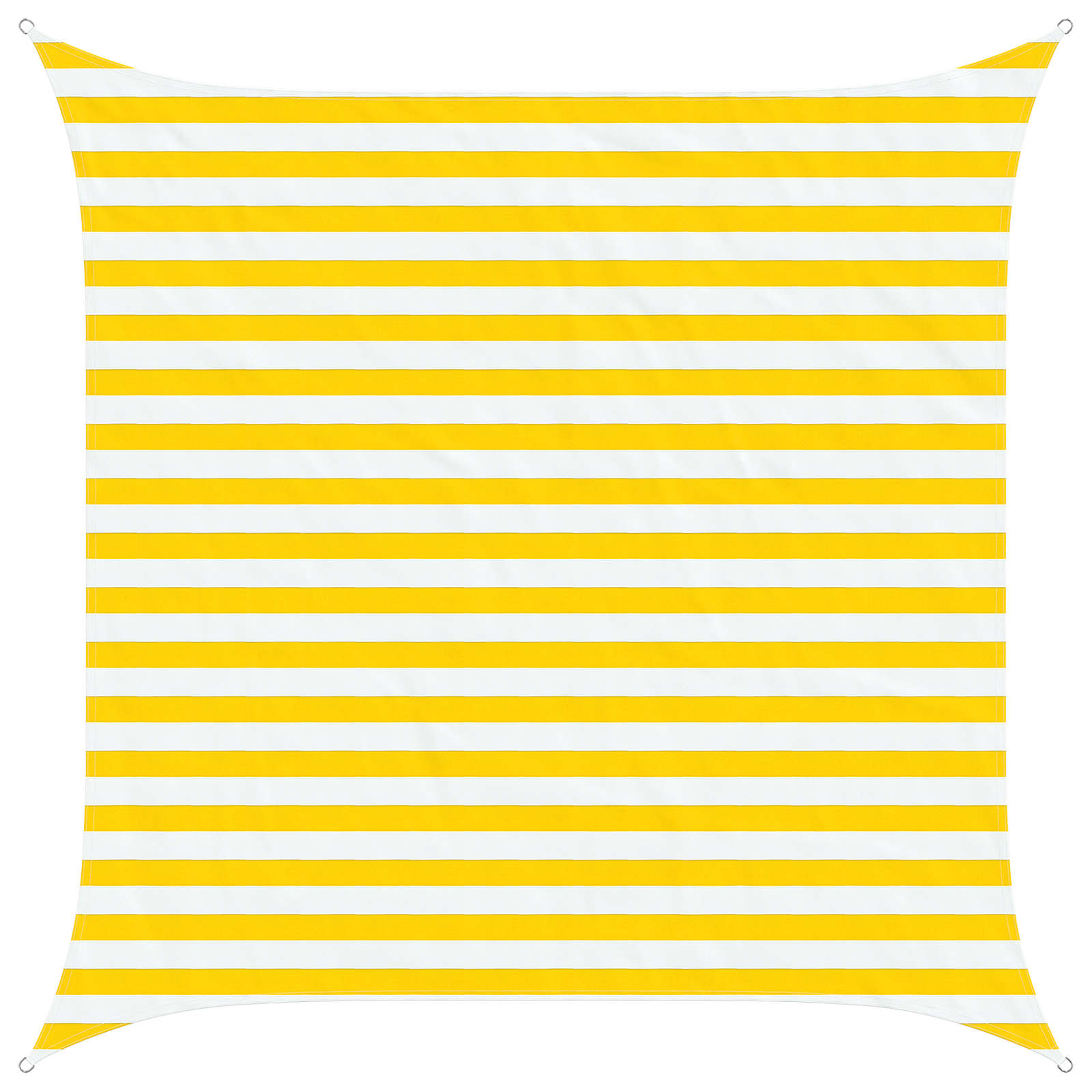 Zonneschaduwzeil Geel en Wit 2,5 x 2,5 m 100% Polyester Oxford