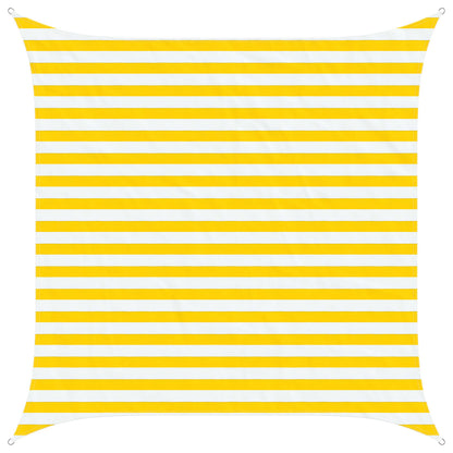 Zonneschaduwzeil Geel en Wit 2,5 x 2,5 m 100% Polyester Oxford