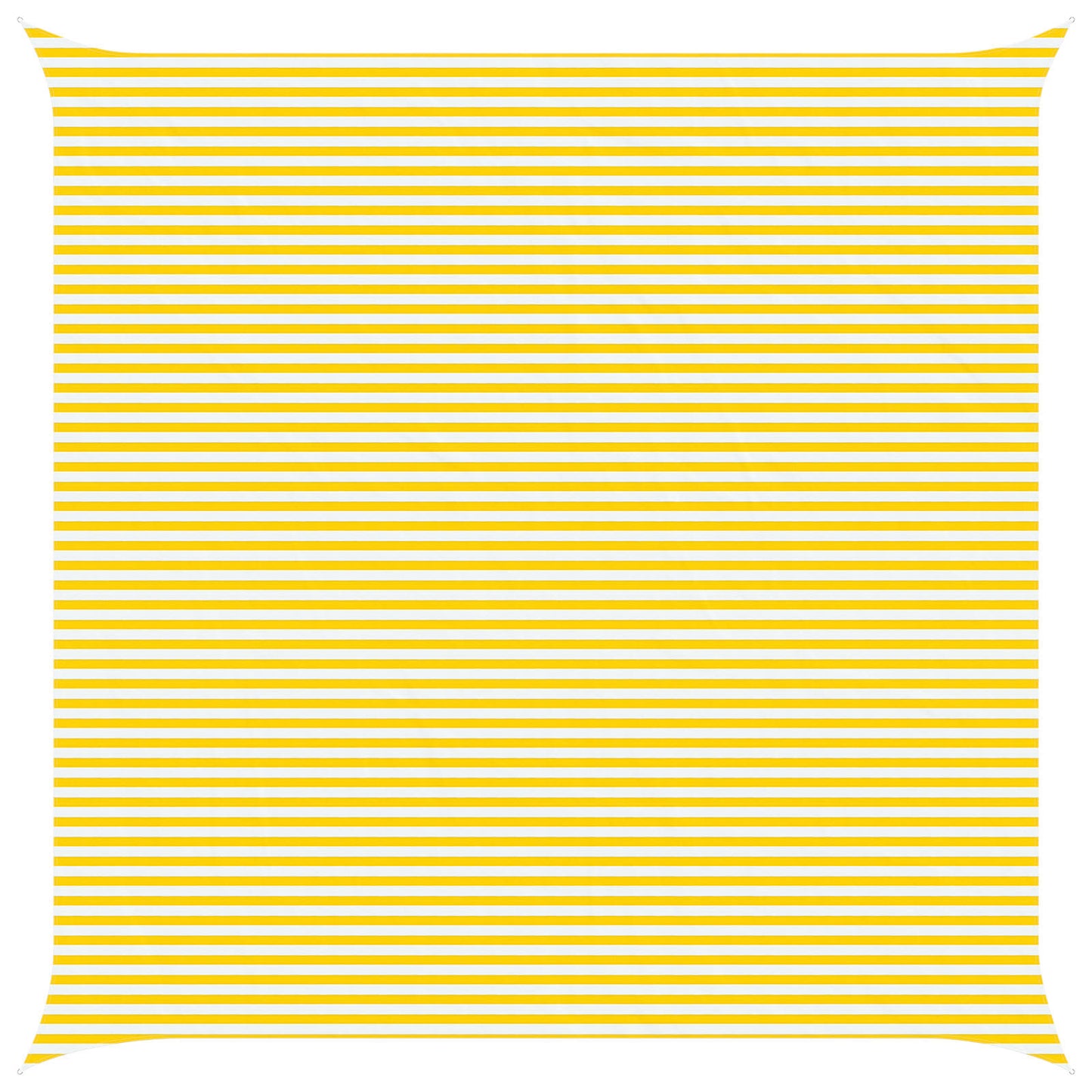 Zonneschaduwzeil Geel en Wit 7 x 7 m 100% Polyester Oxford