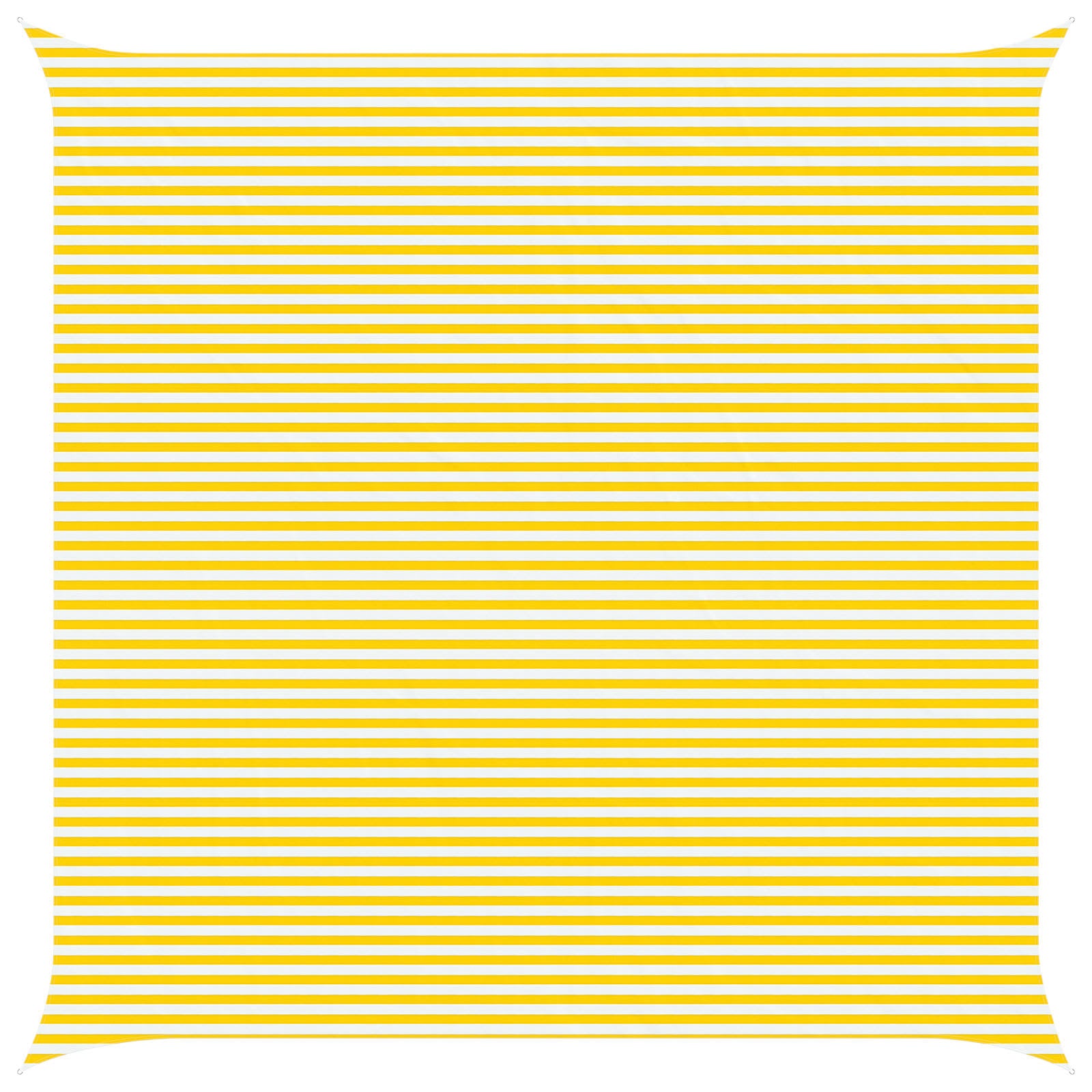 Zonneschaduwzeil Geel en Wit 7 x 7 m 100% Polyester Oxford