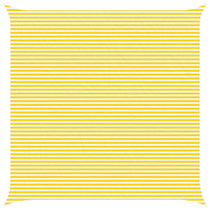 Zonneschaduwzeil Geel en Wit 7 x 7 m 100% Polyester Oxford
