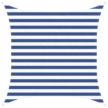 Zonneschaduwzeil Blauw en Wit 2 x 2 m 100% Polyester Oxford