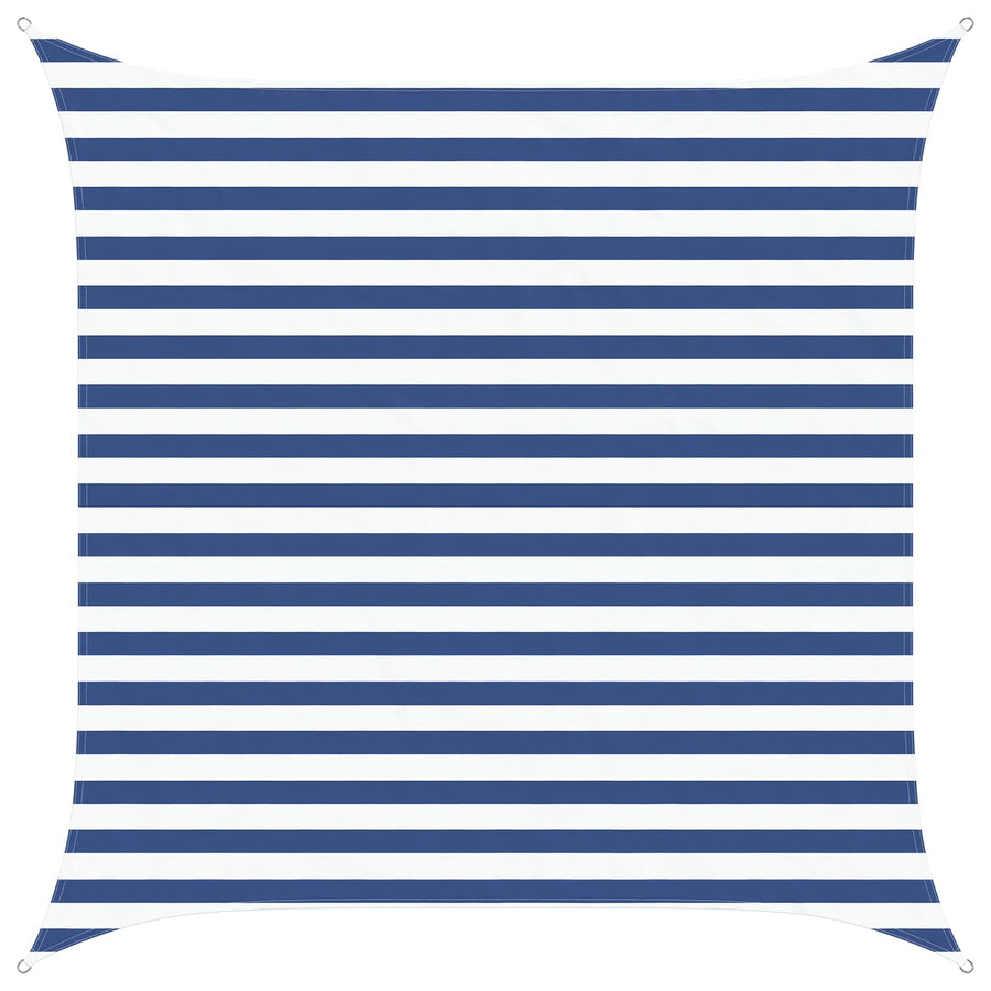Zonneschaduwzeil Blauw en Wit 2,5 x 2,5 m 100% Polyester Oxford