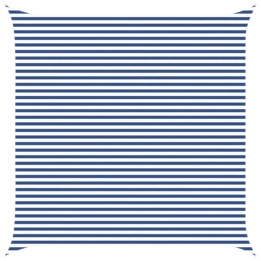 Buiten Zonneschaduwzeil Blauw en Wit 5 x 5 m