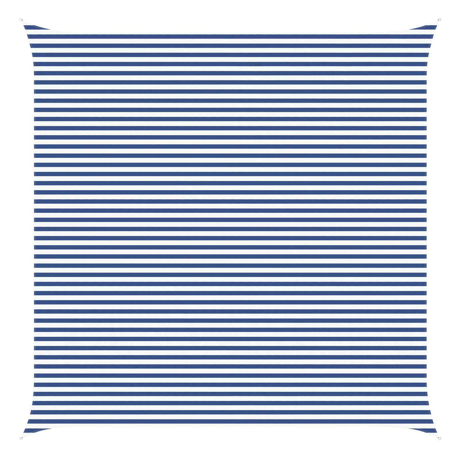 Buiten Zonneschaduwzeil Blauw en Wit 6 x 6 m