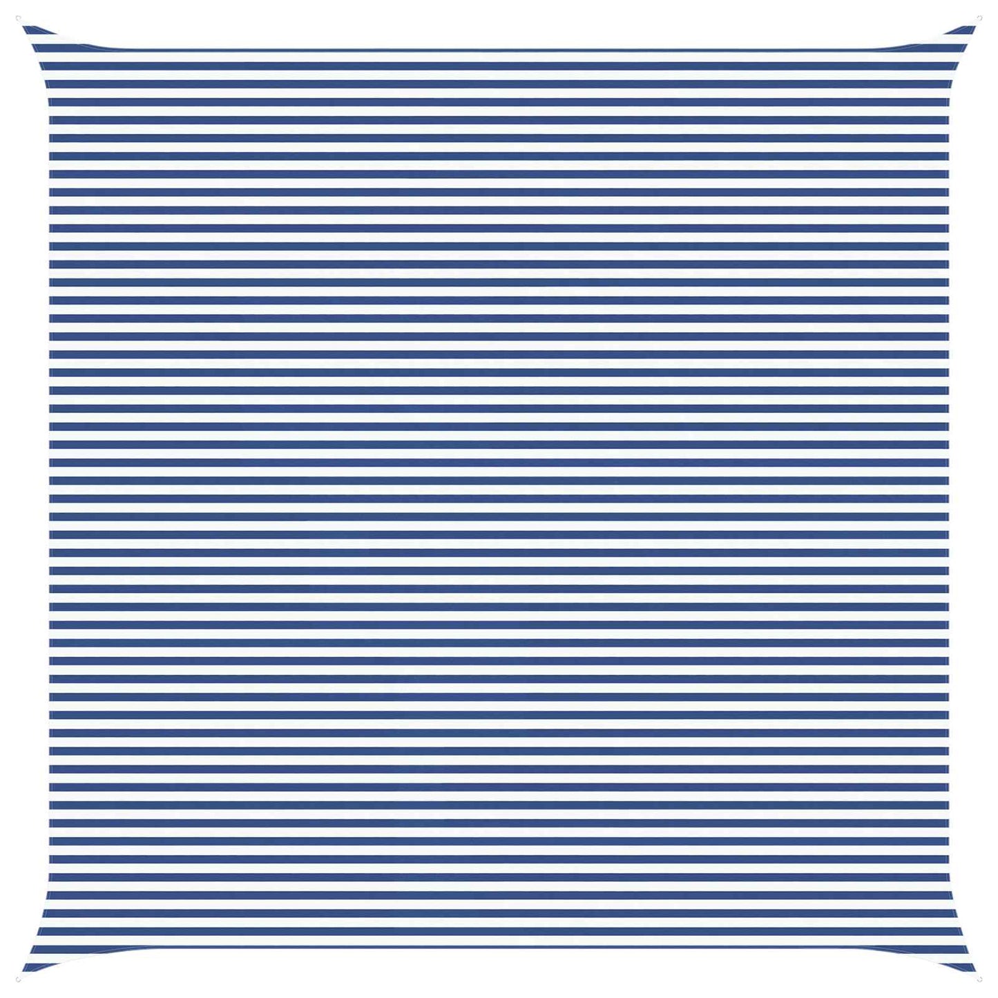 Buiten Zonneschaduwzeil Blauw en Wit 7 x 7 m