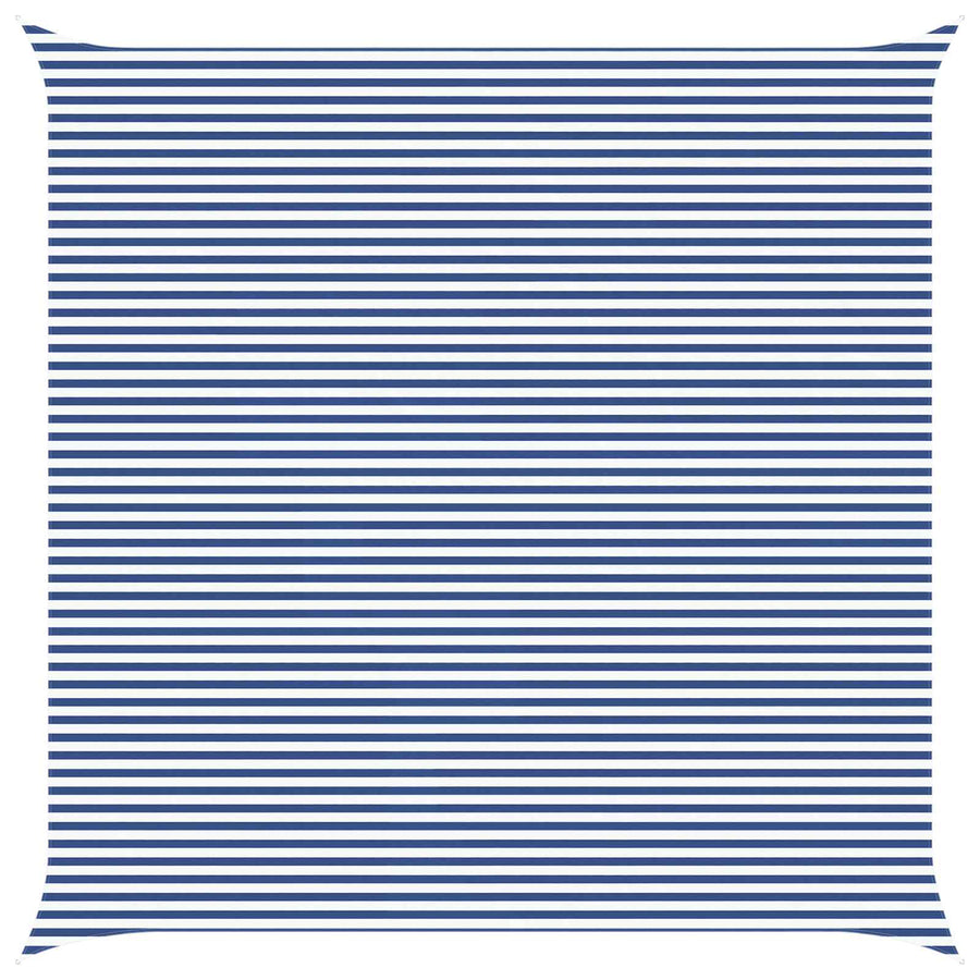 Buiten Zonneschaduwzeil Blauw en Wit 7 x 7 m