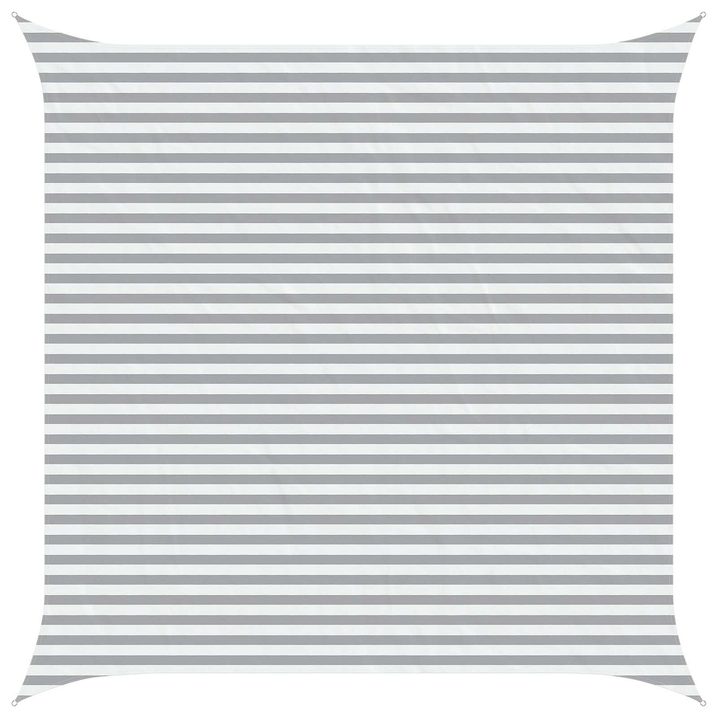 Buiten Zonneschaduwzeil Lichtgrijs en wit. 4,5 x 4,5 m