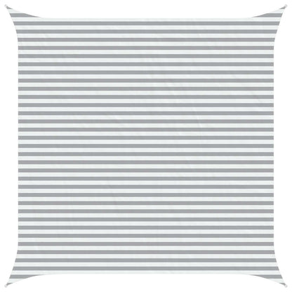 Buiten Zonneschaduwzeil Lichtgrijs en wit. 4,5 x 4,5 m