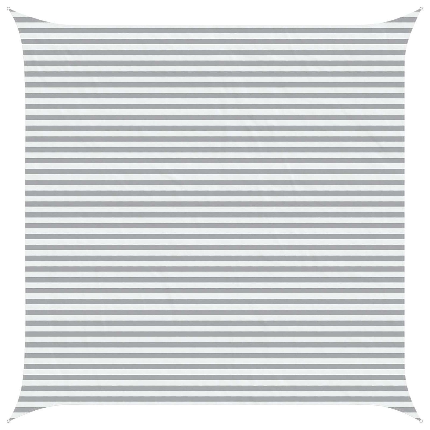 Buiten Zonneschaduwzeil Lichtgrijs en wit. 5 x 5 m