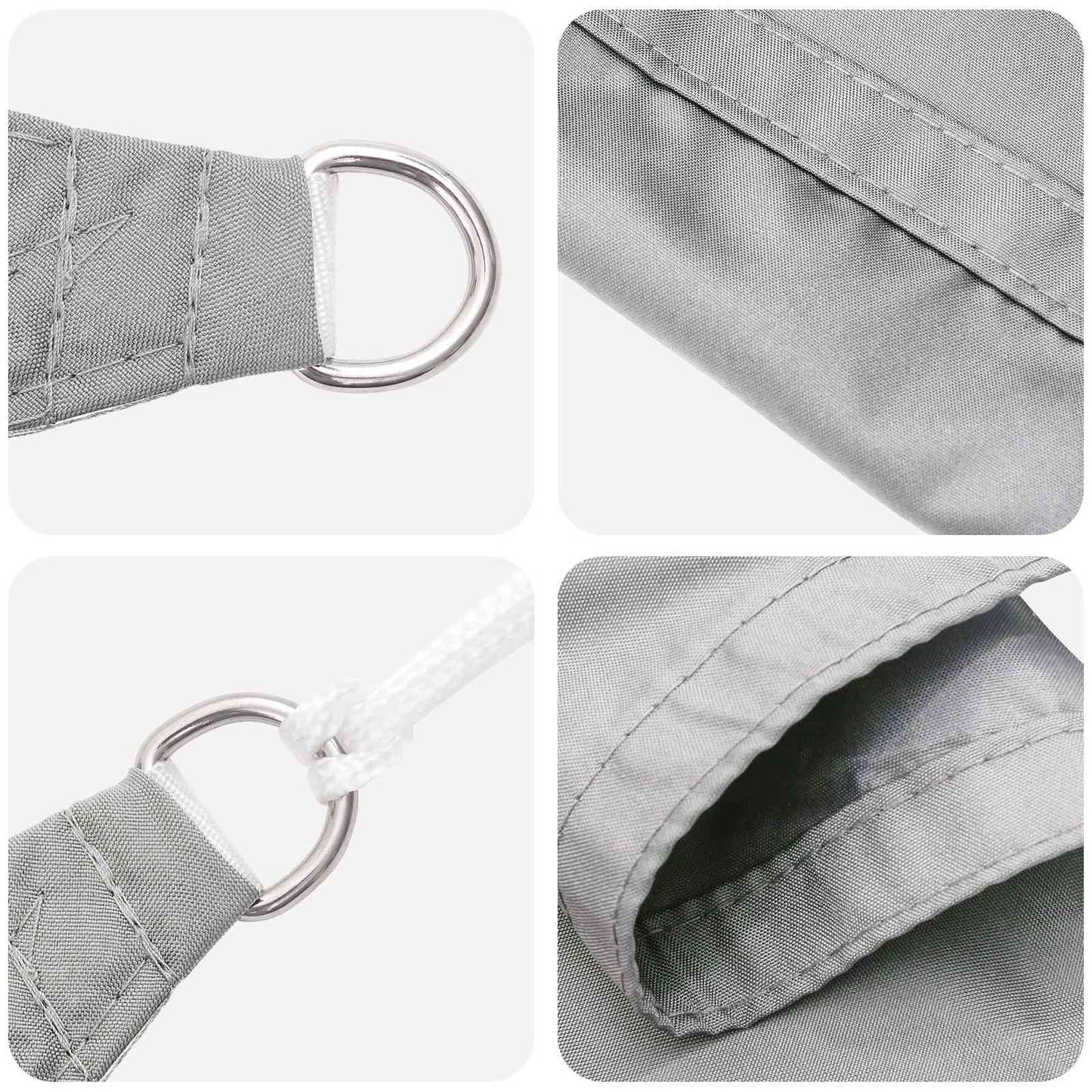 Zonneschaduwzeil Lichtgrijs 6 x 2 m 100% Polyester Oxford