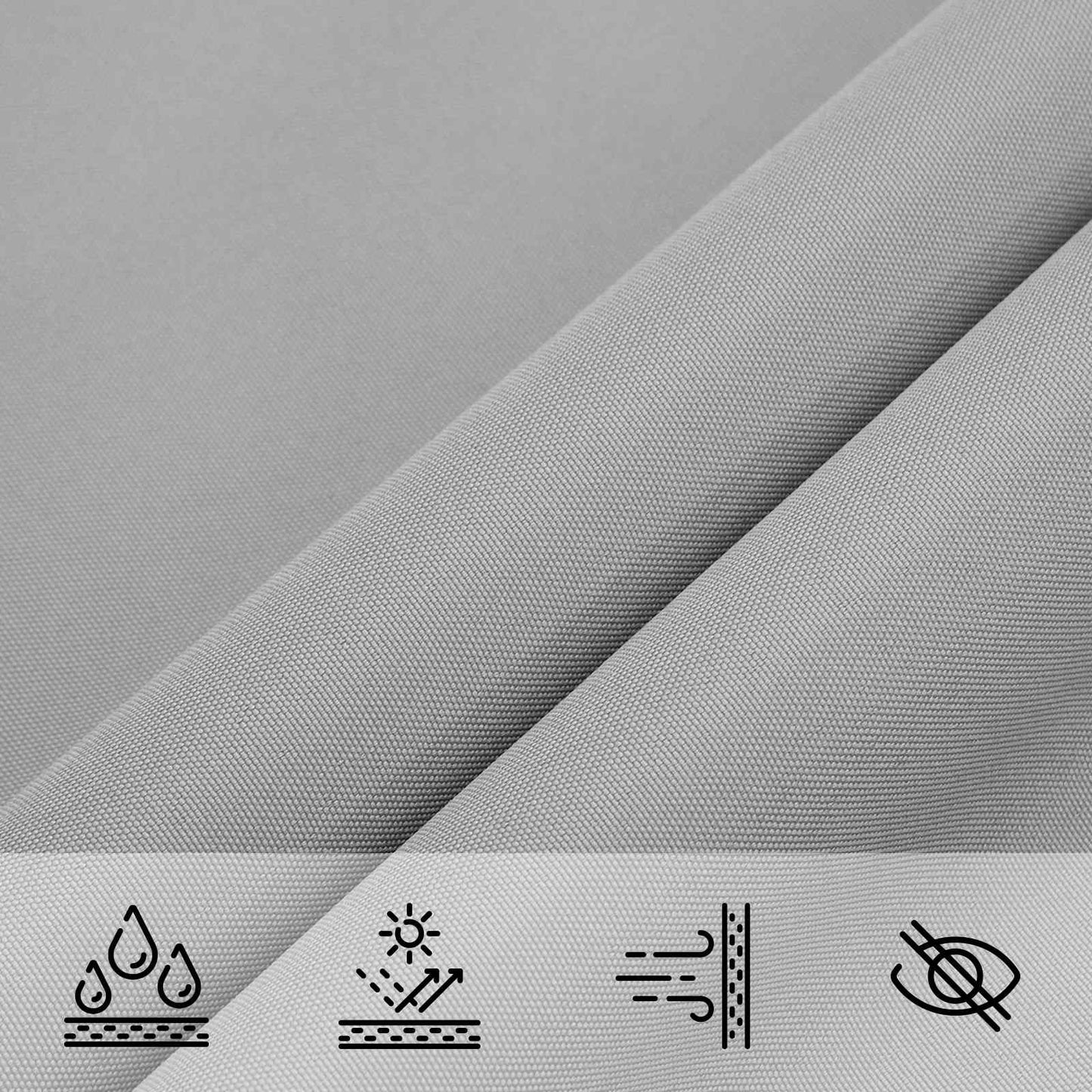 Zonneschaduwzeil Lichtgrijs 6 x 2 m 100% Polyester Oxford