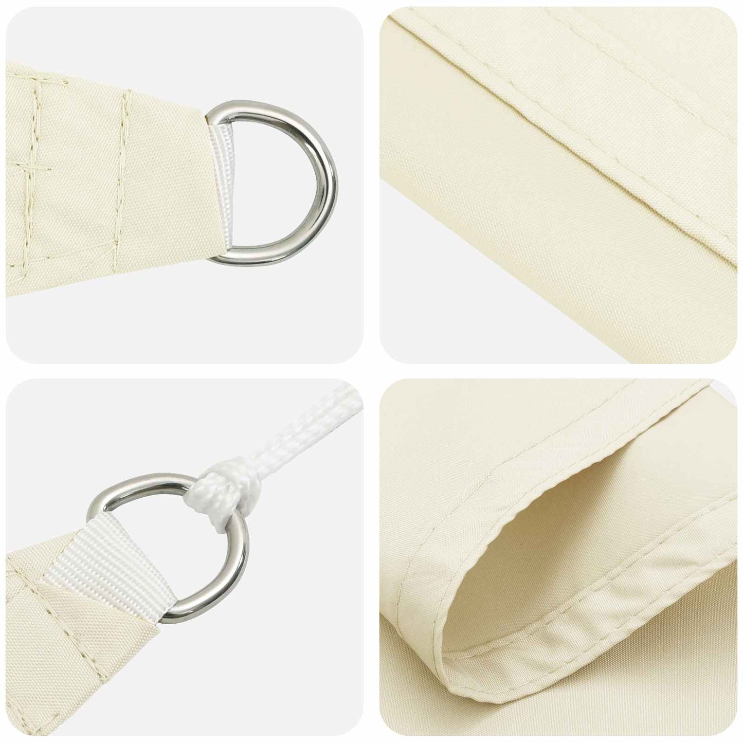 Zonneschaduwzeil Crèmekleurig 6 x 2 m 100% Polyester Oxford