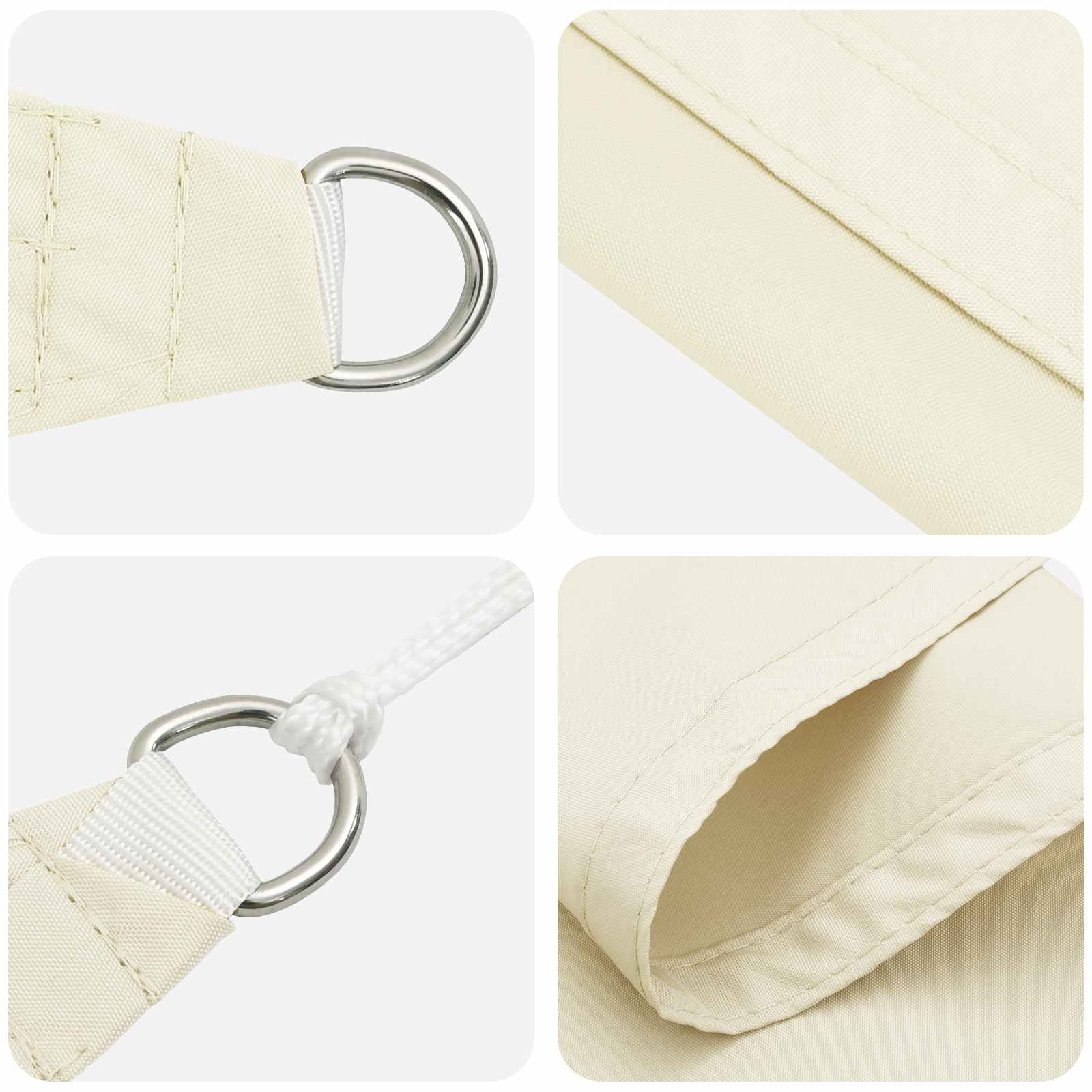 Zonneschaduwzeil Crèmekleurig 6 x 2,5 m 100% Polyester Oxford
