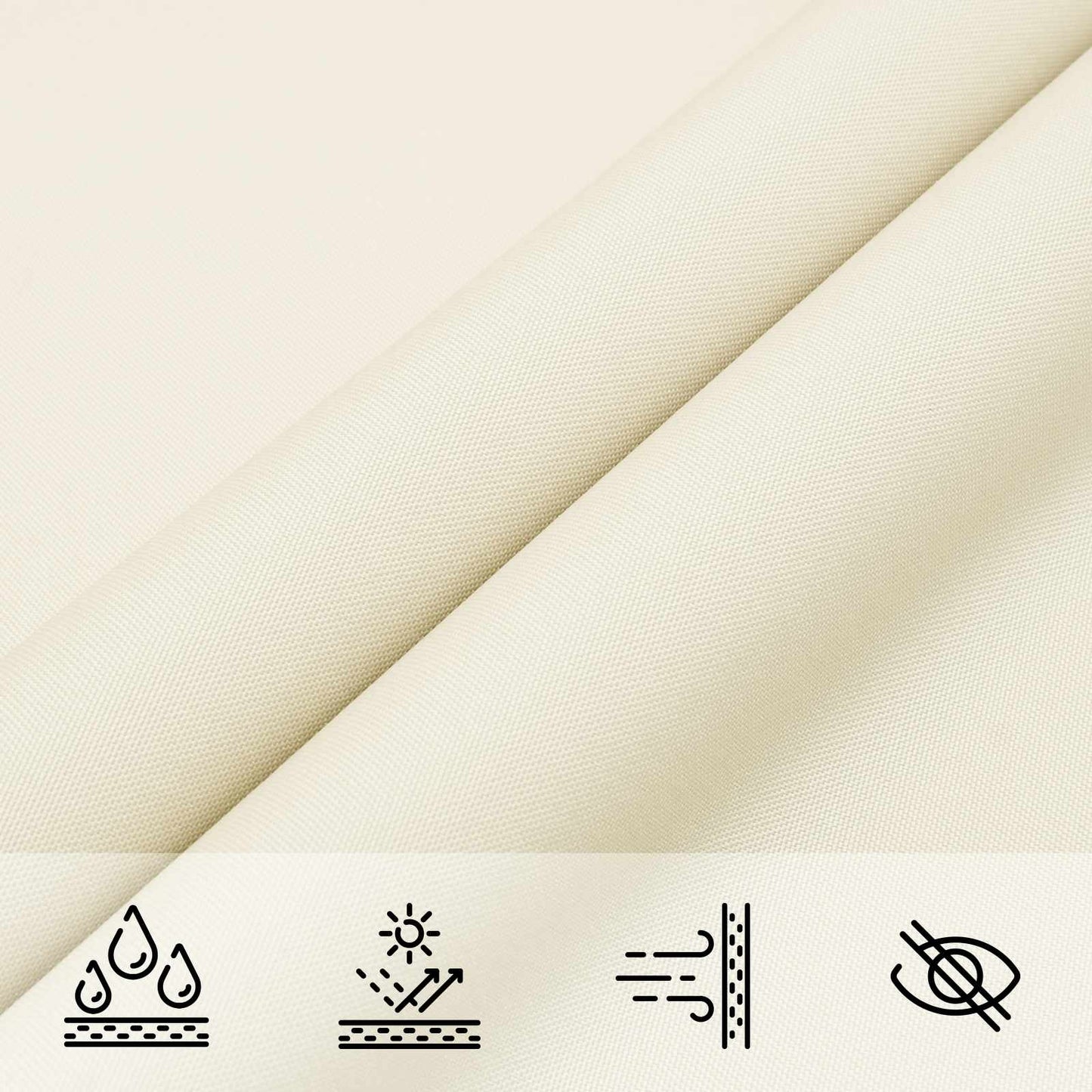 Zonneschaduwzeil Crèmekleurig 6 x 2,5 m 100% Polyester Oxford