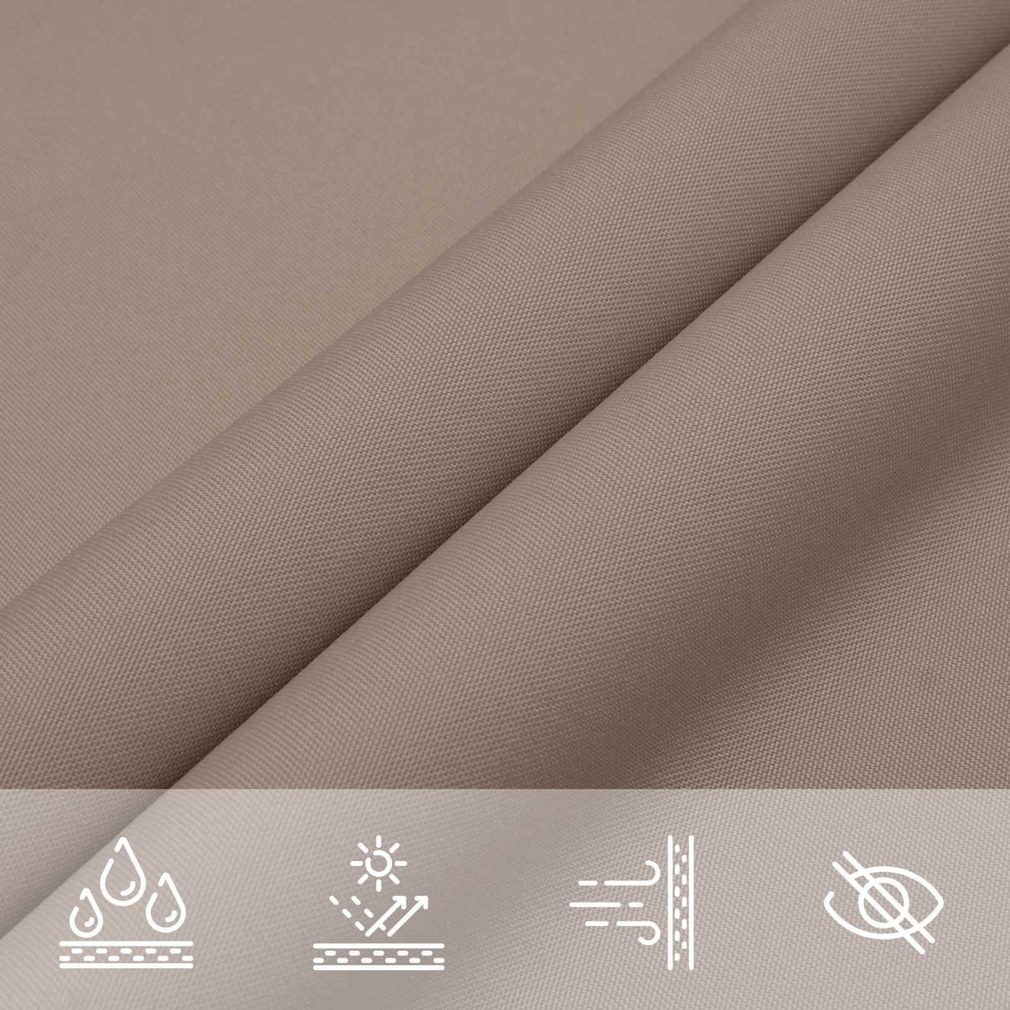 Zonneschaduwzeil Taupe 6 x 2 m 100% Polyester Oxford