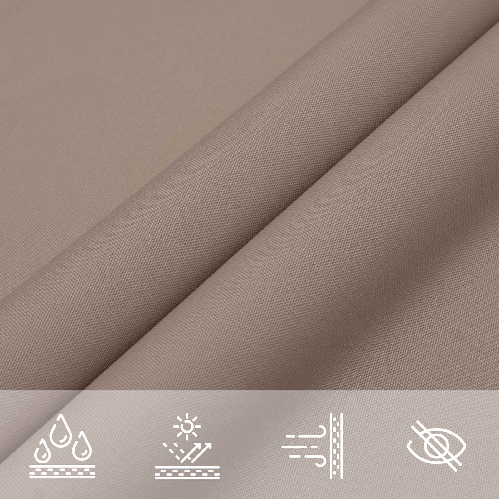 Zonneschaduwzeil Taupe 6 x 2 m 100% Polyester Oxford