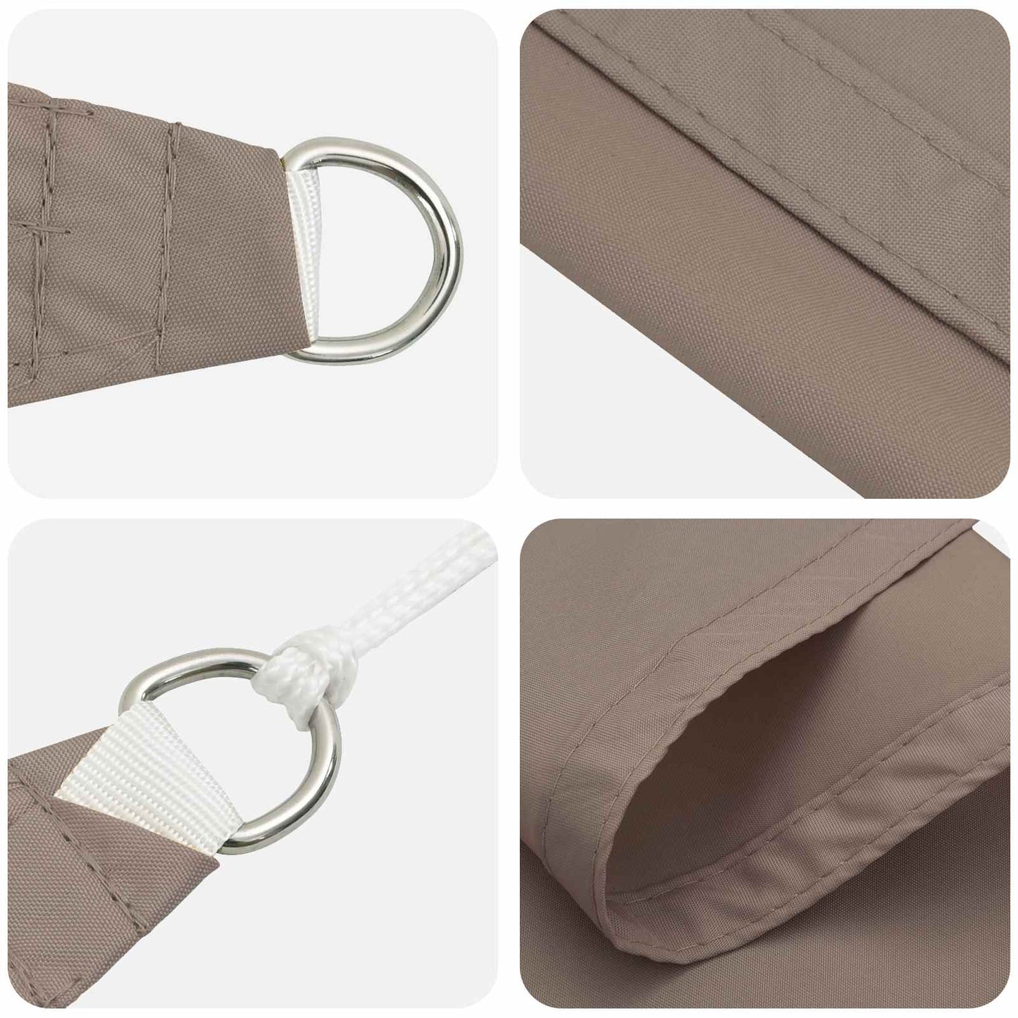 Zonneschaduwzeil Taupe 6 x 2,5 m 100% Polyester Oxford