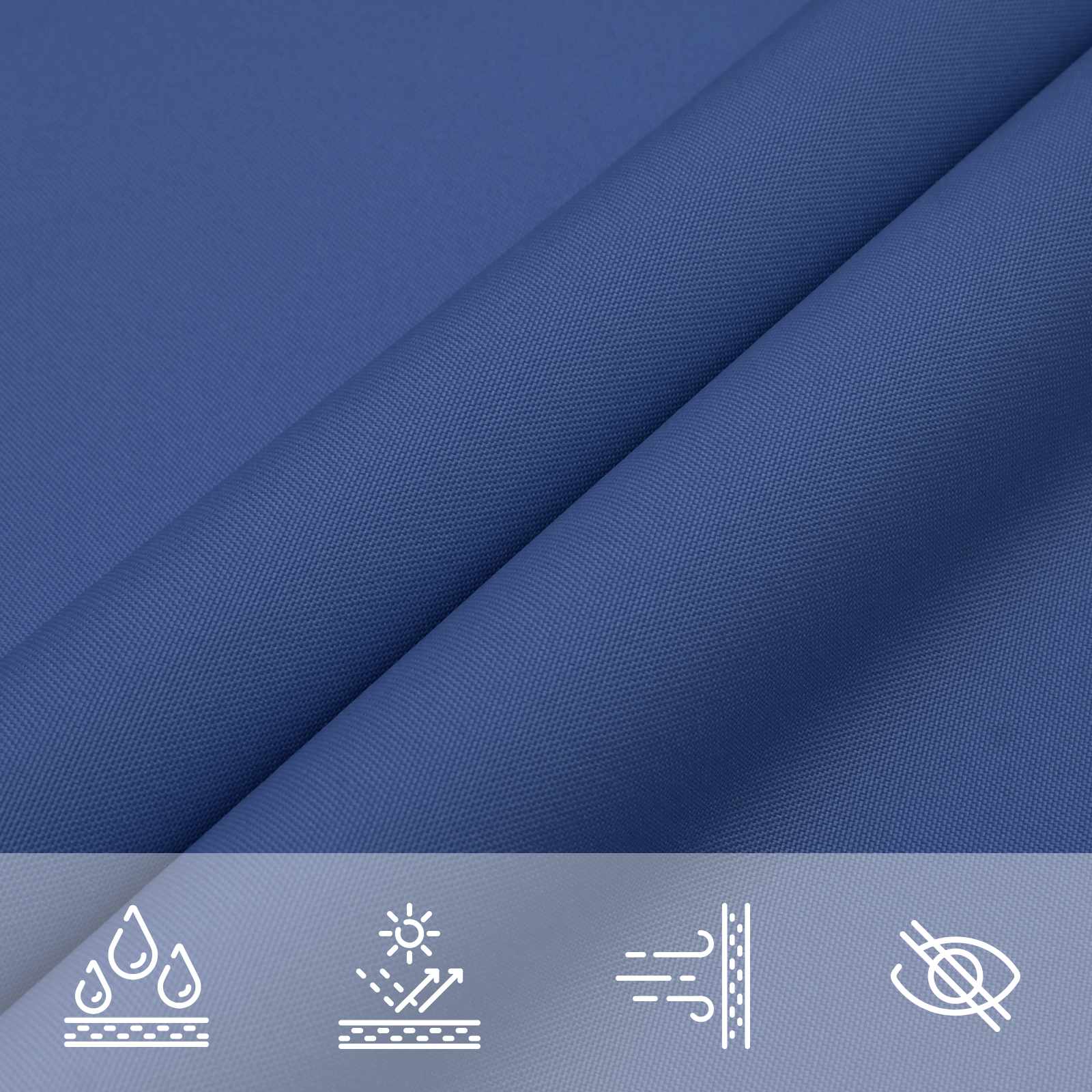 Zonneschaduwzeil Blauw 6 x 2,5 m 100% Polyester Oxford
