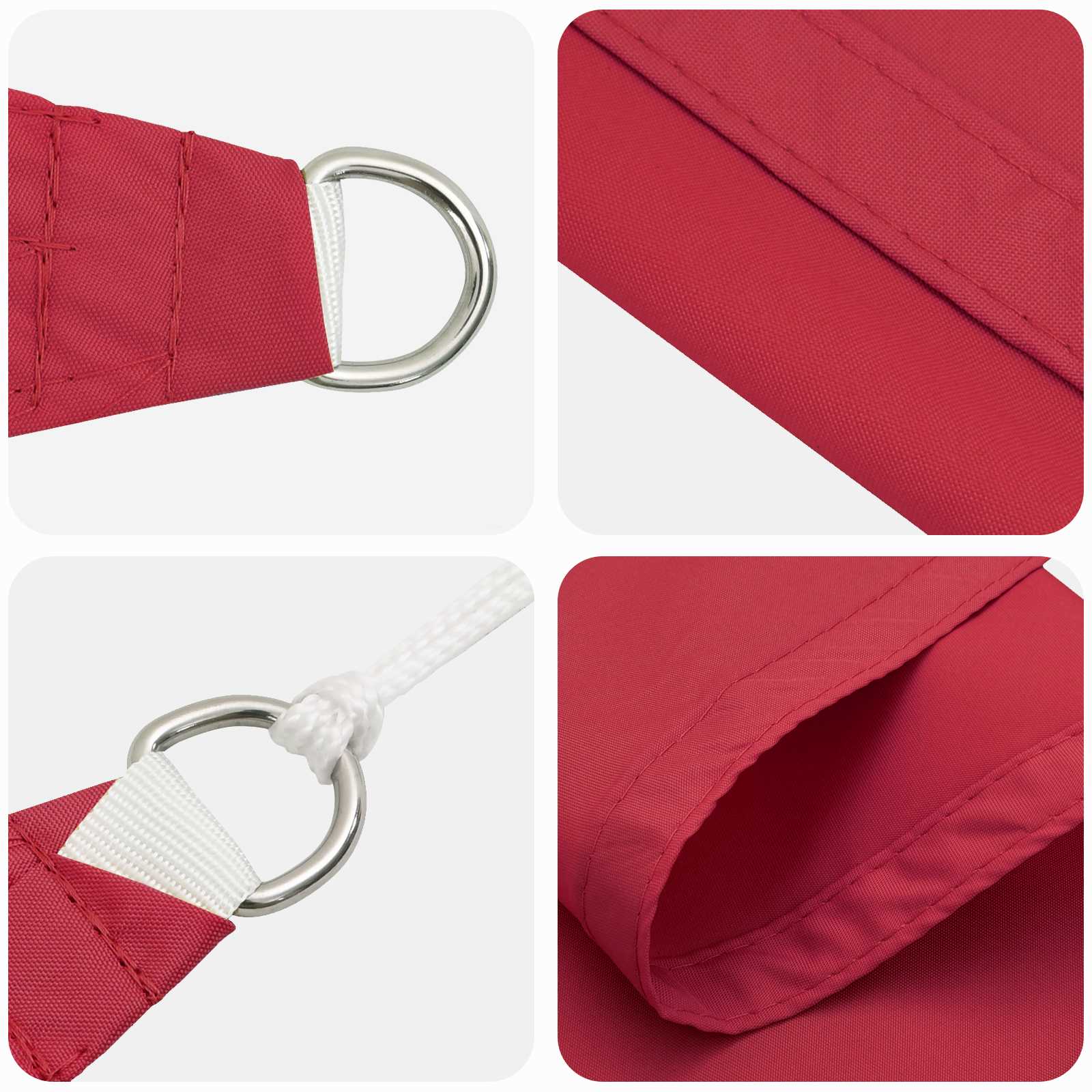 Zonneschaduwzeil Rood 6 x 2 m 100% Polyester Oxford