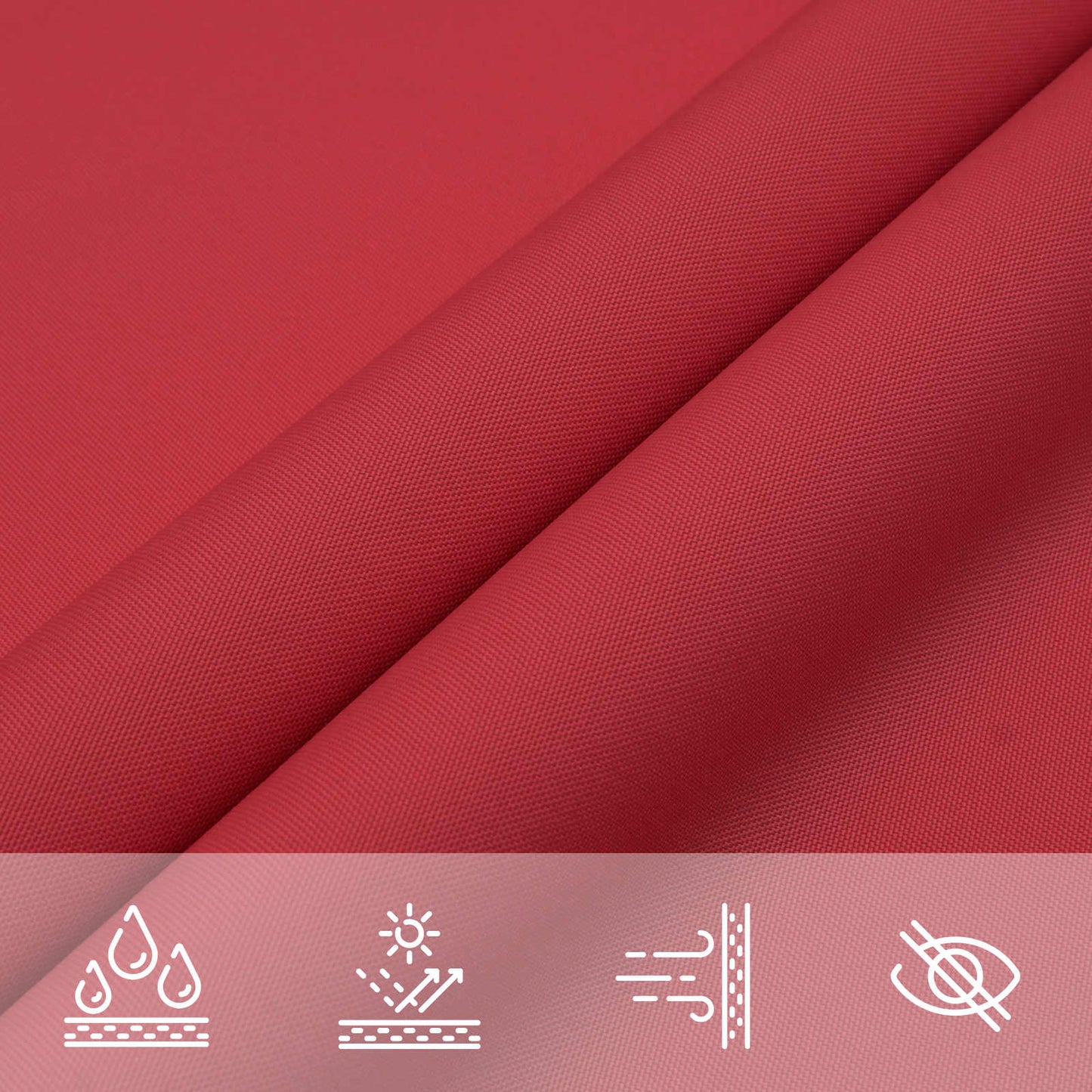 Zonneschaduwzeil Rood 6 x 2 m 100% Polyester Oxford