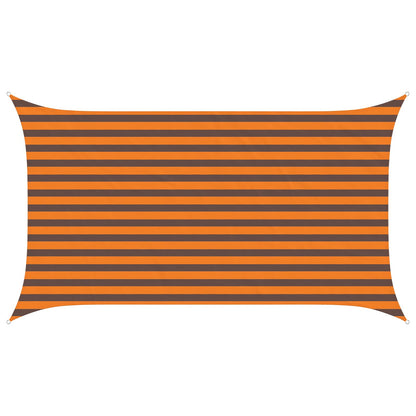 Zonneschaduwzeil Oranje en Bruin 3,5 x 2 m