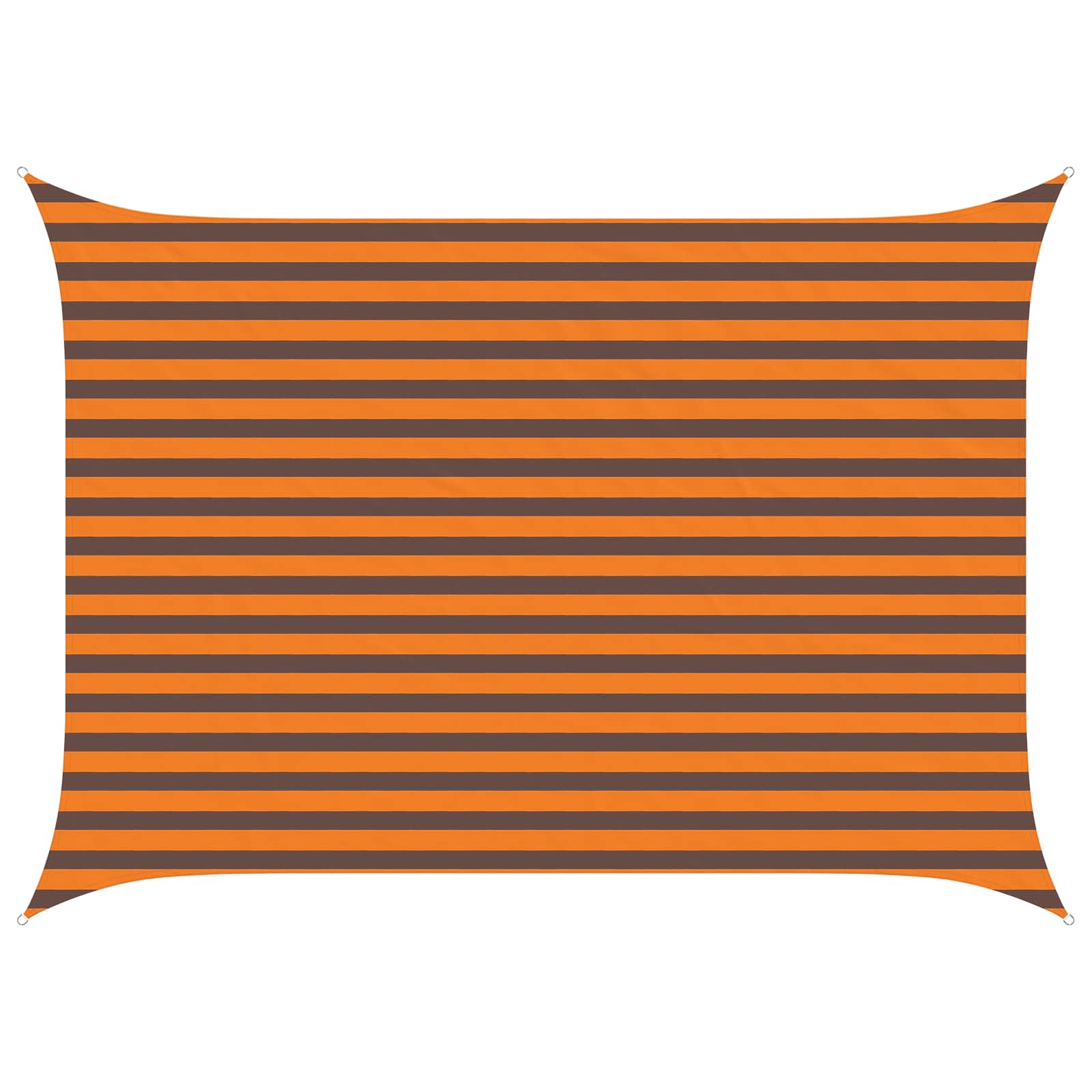 Zonneschaduwzeil Oranje en Bruin 3,5 x 2,5 m