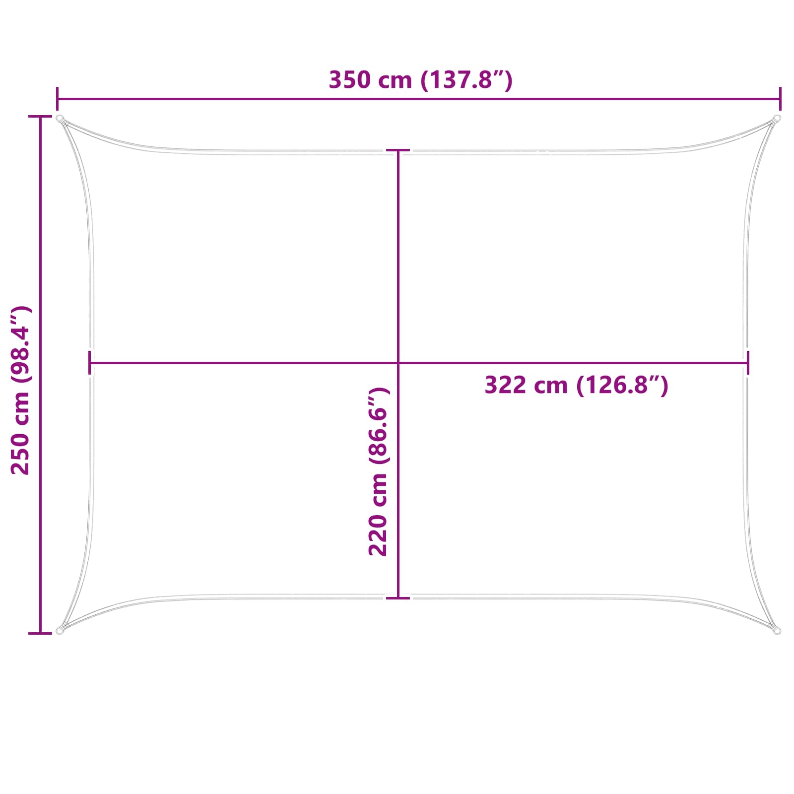 Zonneschaduwzeil Oranje en Bruin 3,5 x 2,5 m