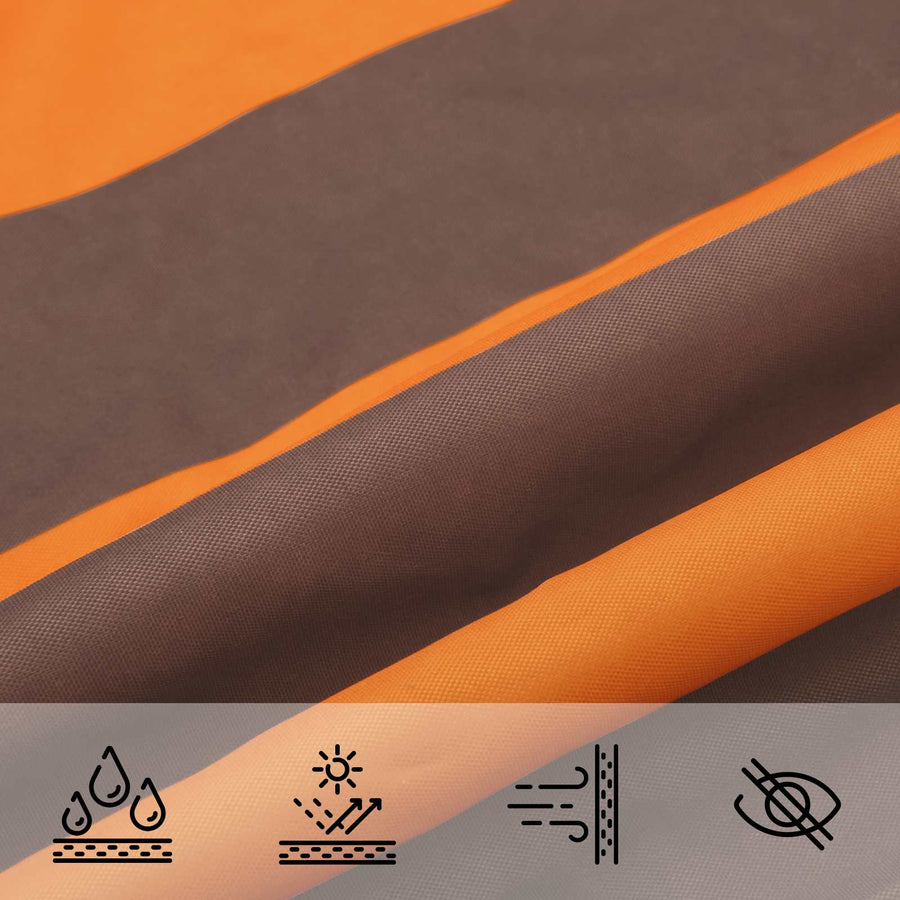 Zonneschaduwzeil Oranje en Bruin 5 x 2,5 m