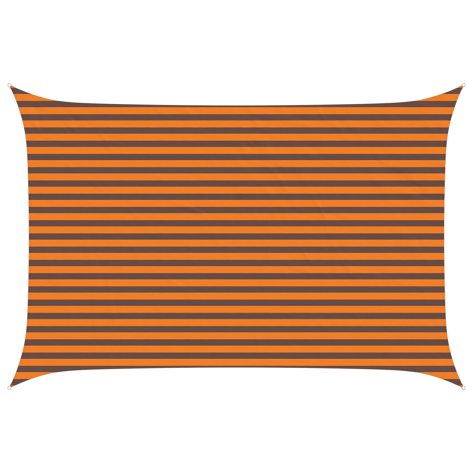 Zonneschaduwzeil Oranje en Bruin 4,5 × 3 m