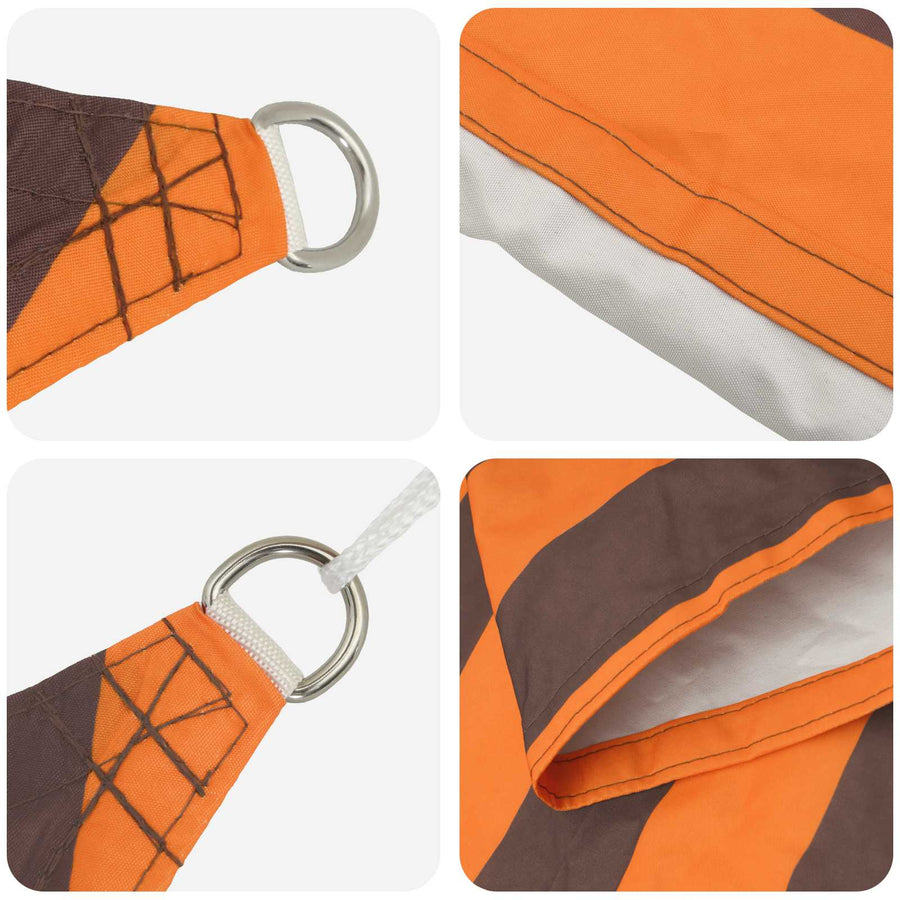 Zonneschaduwzeil Oranje en Bruin 7 x 4 m 100% Polyester Oxford