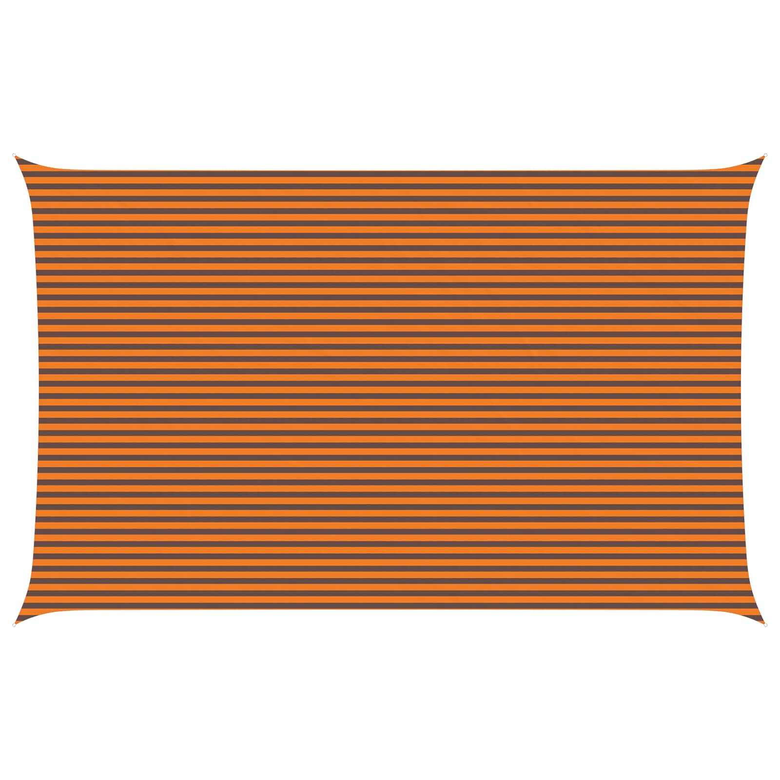 Zonneschaduwzeil Oranje en Bruin 8 x 5 m 100% Polyester Oxford
