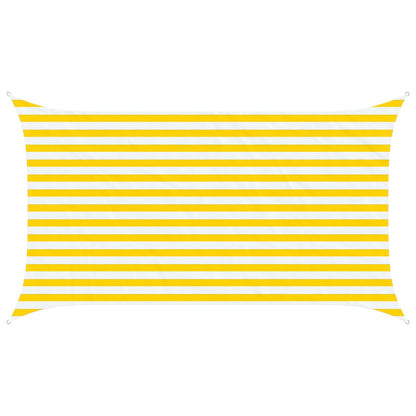 Zonneschaduwzeil Geel en Wit 3,5 x 2 m 100% Polyester Oxford