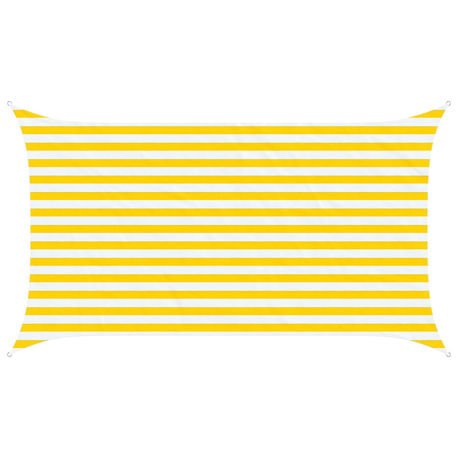 Zonneschaduwzeil Geel en Wit 3,5 x 2 m 100% Polyester Oxford