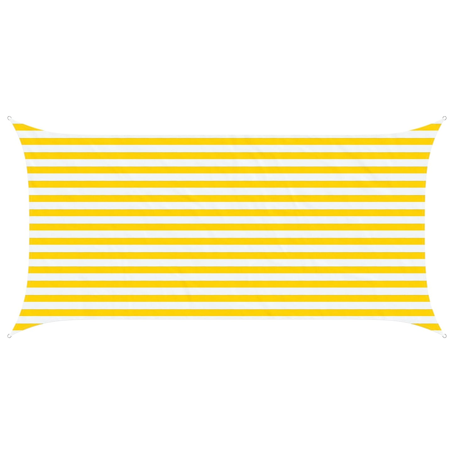 Zonneschaduwzeil Geel en Wit 4 x 2 m 100% Polyester Oxford