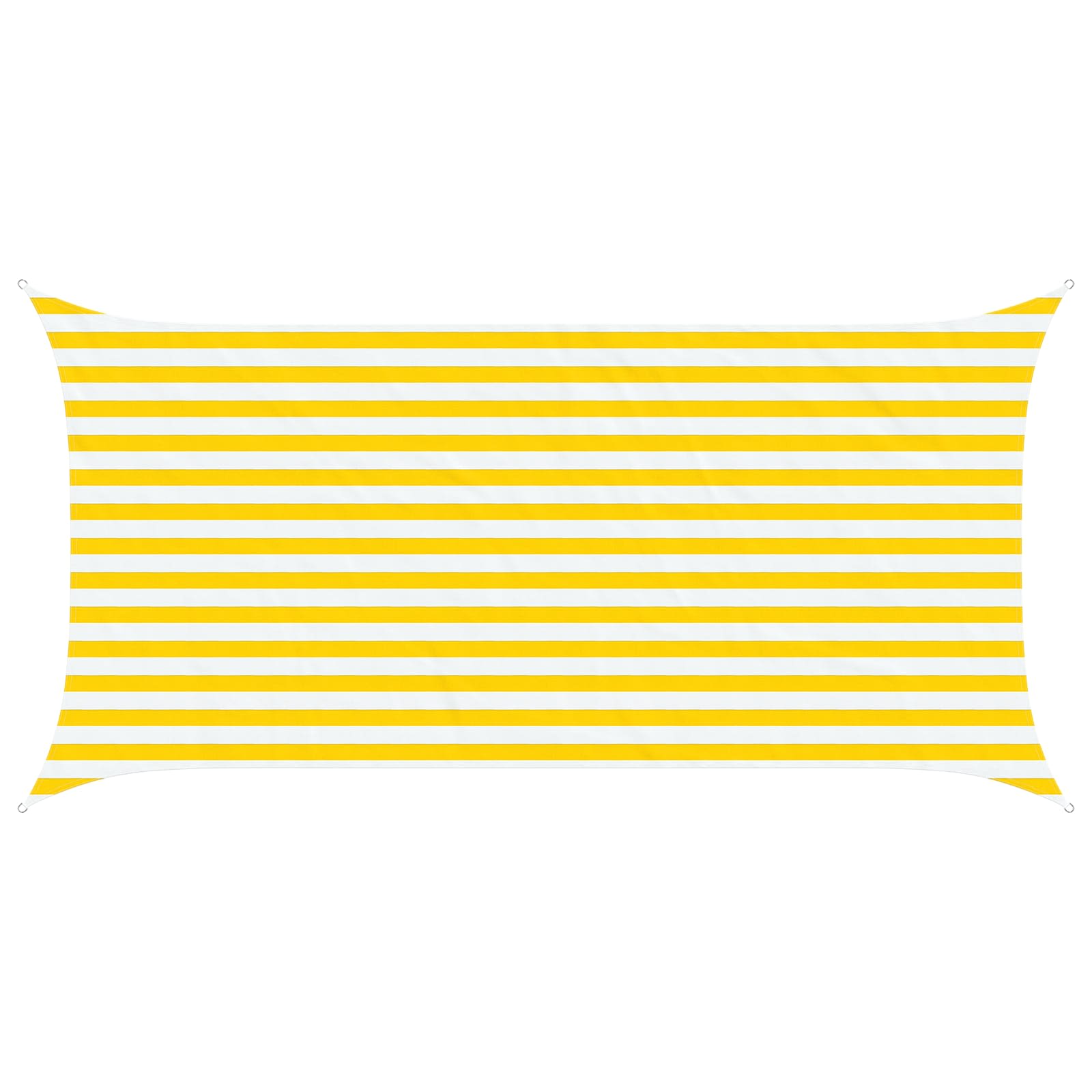 Zonneschaduwzeil Geel en Wit 4 x 2 m 100% Polyester Oxford