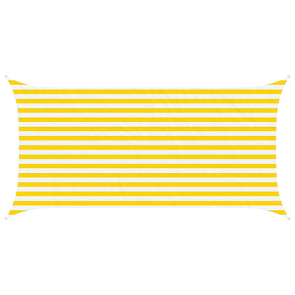 Zonneschaduwzeil Geel en Wit 4 x 2 m 100% Polyester Oxford