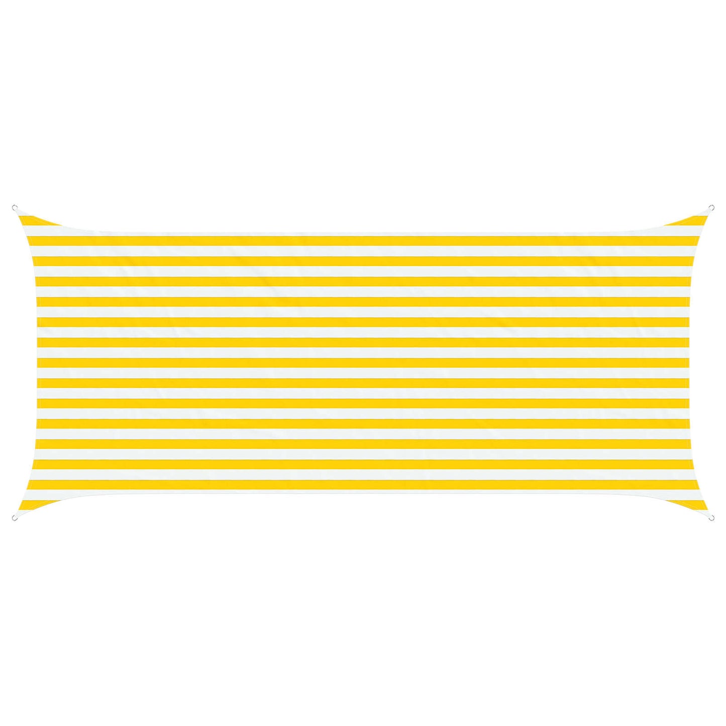 Zonneschaduwzeil Geel en Wit 4,5 x 2 m 100% Polyester Oxford