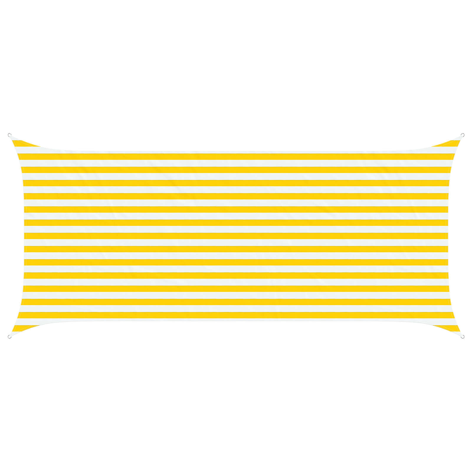 Zonneschaduwzeil Geel en Wit 4,5 x 2 m 100% Polyester Oxford