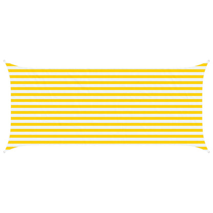 Zonneschaduwzeil Geel en Wit 4,5 x 2 m 100% Polyester Oxford