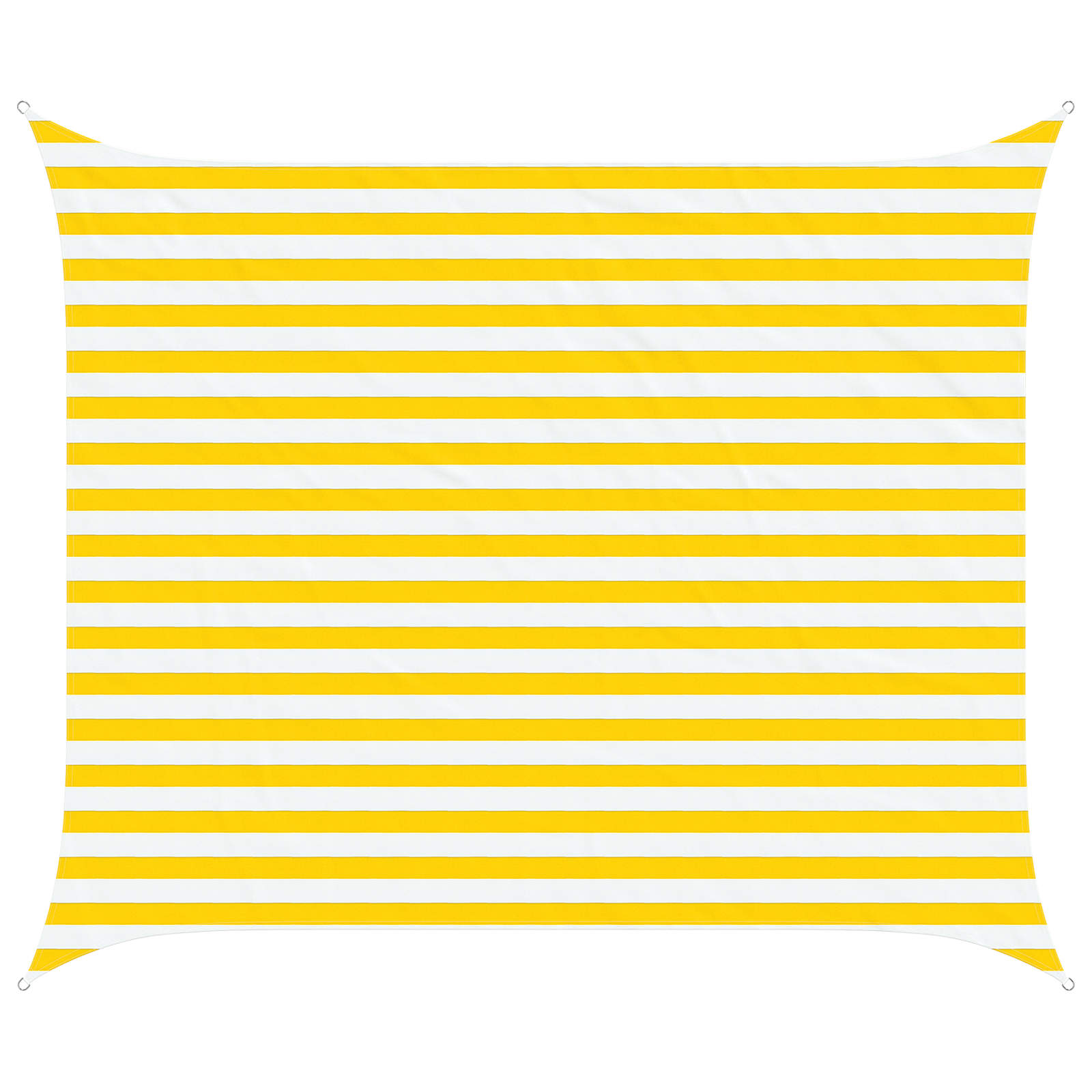 Zonneschaduwzeil Geel en Wit 2,5 x 3 m 100% Polyester Oxford
