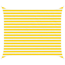 Zonneschaduwzeil Geel en Wit 2,5 x 3 m 100% Polyester Oxford