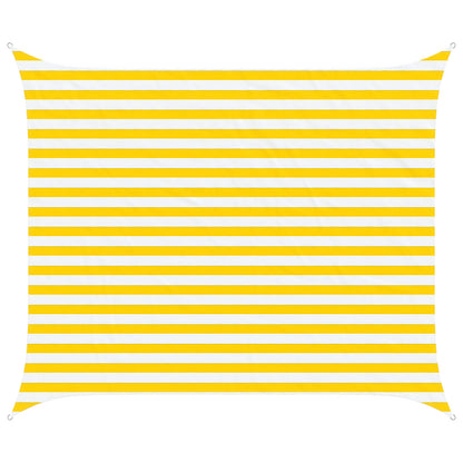 Zonneschaduwzeil Geel en Wit 2,5 x 3 m 100% Polyester Oxford